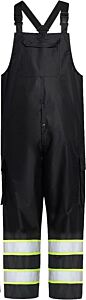 Gss Safety 6809 Non-Ansi Premium Rain Bibs With Cargo Pockets, Black