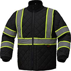 Gss Safety 8009 Non-Ansi Two Tone Quilted Jacket, Black