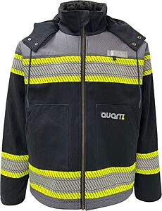 Gss Safety 8517 Quartz Duck Sherpa Lined Heavy Weight Jacket, Black