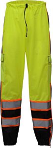 Gss Safety 3807 Premium Class E Safety Mesh Pants With Black Bottom, Lime
