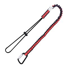 Kstrong Dl100021 Kaptor Elasticated Single Leg Tool Lanyard W/Drawstring Cord And Carabiner - 22 Lbs, Ansi