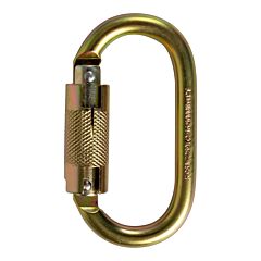 Kstrong Ufc401101 Oval Quarter Turn Locking Steel Carabiner .67" Gate Opening, Ansi