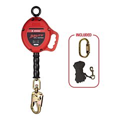 Kstrong Ufs310020 Brute 20 Ft, Galvanized Steel Cable Srl With Swivel Snap Hook, Includes Installation Carabiner And Tagline, Ansi