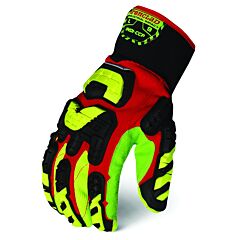 Ironclad Indi-Ccp-04-L Kong Cotton Corded Palm, Red & Black, Size Large