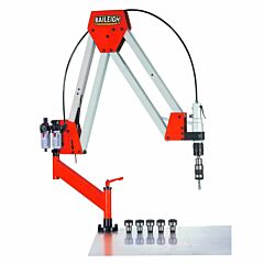Baileigh Industrial 1000327 Double Arm Articulated Air Powered Tapping Machine, 1/8" To 1" Tapping Capacity, 74" Max Work Range
