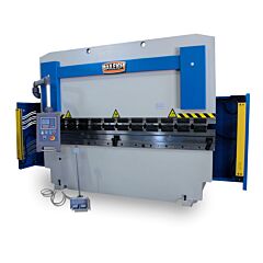 Baileigh Industrial 1000836 220V 3 Phase 70 Ton, 98" 2 Axis Programmable Hydraulic Press Brake. Distance Between Housings Is 80"