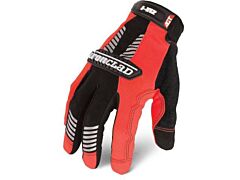 Ironclad Ivo2-04-L I-Viz Gloves, Tpr Knuckle Impact Protection, Black & Orange, Size Large