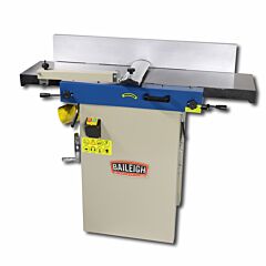 Baileigh Industrial 1017565 220V 1 Phase 3Hp 12" Industrial Jointer/Planer W/ 5 Groove Helical Insert Cutter