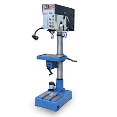 Baileigh Industrial 1022511 220V Single Phase Inverter Driven Drill Press, Integrated Vise, Tapping, 1-1/4" Mild Steel Capacity