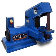 Baileigh Industrial 1227894 110V 1-1/2Hp Single Speed Three Wheel Belt Grinder. 2" Belt Width 60" Belt Length
