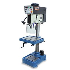 Baileigh Industrial 1227902 110V Single Phase Inverter Driven Drill Press Manual Feed 1-3/8" Mild Steel Drilling Capacity