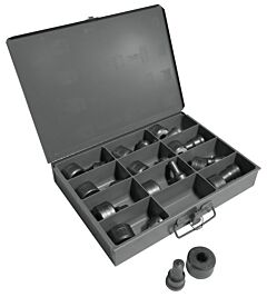 Edwards Pd1220 12 Piece Standard Round Punch & Die Set With Storage Case