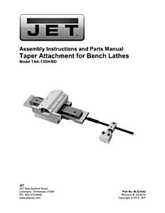 Jet 321442 Taper Attachment For Bdb & Ghb Bench Lathes