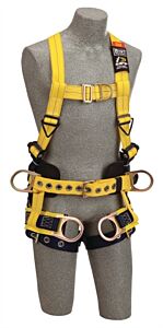 3M Dbi-Sala 1107777 Back, Front And Side D-Rings, Belt With Pad, Seat Sling With Positioning D-Rings, Tongue Buckle Leg Straps (Size Medium)