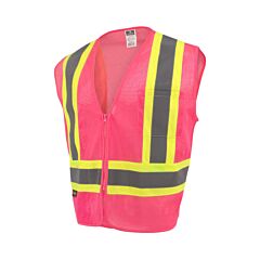 Radians Sv22-1Zpm Economy Type O Class 1 Safety Vest, Mesh, Pink