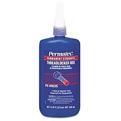 Devcon 26225 Permatex Permanent Strength Red Threadlocker, 250 Ml, 3/8 In - 1 In