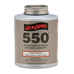 Jet-Lube 15504 550 Nonmetallic Anti-Seize Compound, 1 Lb Brush Top Can