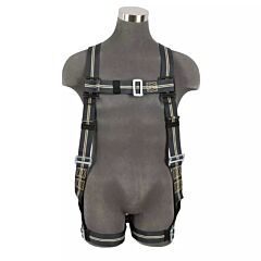 Safewaze Fs77325-Fr Welding Full Body Harness, 1D, Kevlar® Web, Mb Chest, Mb Legs