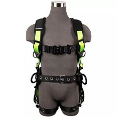 Safewaze Fs377 Wind & Tower Construction Harness, Aluminum 3D, Aluminum Qc Chest, Aluminum Fd, Tb Legs
