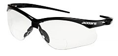 Jackson Safety 50040 Sg Series Safety Glasses, Clear Lens, Black Frame, Readers 1.5, Hardcoat Anti-Scratch