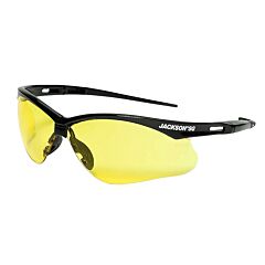 Jackson Safety 50003 Sg Series Safety Glasses, Amber Lens, Black Frame, Sta-Clear Anti-Fog
