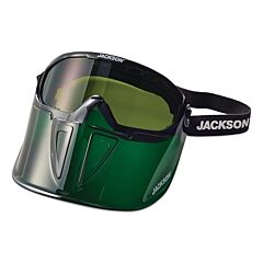 Jackson Safety 21001 Gpl500 Series Premium Goggle With Detachable Face Shield, Green Frame, Af, Shade 3 Ir