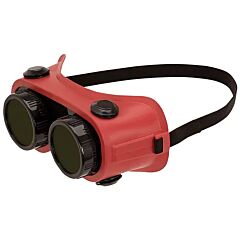 Jackson Safety 15993 V100 Ws Series Welding Goggles, 50 Mm Dia, Iruv Shade 5, Fixed Round Lens, Red