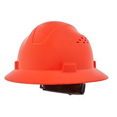 Jackson Safety 20825 Advantage Series Full Brim Hard Hat, 4 Pt Rapid Dial, Vented, Hi-Vis Orange