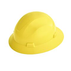 Jackson Safety 20801 Advantage Series Full Brim Hard Hat, 4 Pt Rapid Dial, Non-Vented, Yellow