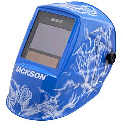 Jackson Safety 47104 Graphic Premium Auto-Darkening Welding Helmet, Reapers N' Roses, 3/10 Shade, Ratchet, 3.94 In X 2.64 In Window