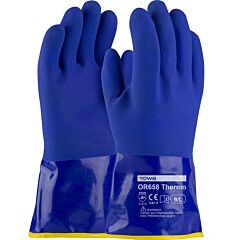 Pip 58-8658Dl Procoat Sandy Coated Blue Pvc Glove W/ Detachable 7G Terry Liner, 12"L