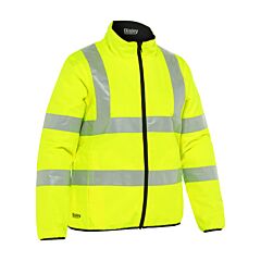 Bisley 333W6350H Ansi Type R Class 3 Women'S Contoured Reversible Puffer Jacket, Hi-Vis Yellow