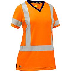 Bisley 313W1118X-O Ansi Type R Class 3 Women'S X-Back Short Sleeve Shirt, Orange