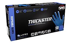 Sas Safety Thickster Powdered Latex Gloves, 14 Mil