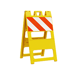 Plasticade 100-Yt12Dg Type I Barricade, Yellow, Diamond Grade Sheeting