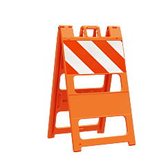 Plasticade 100-Ot12Dg Type I Barricade, Orange, Diamond Grade Sheeting