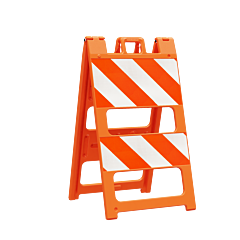 Plasticade 100-Ot12B8Dg Type Ii Barricade, Orange, Diamond Grade Sheeting