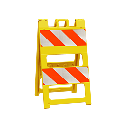 Plasticade 100-Yt8B8Dg Type Ii Barricade, Yellow, Diamond Grade Sheeting