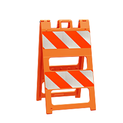 Plasticade 100-Ot8B8Dg Type Ii Barricade, Orange, Diamond Grade Sheeting