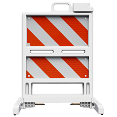 Plasticade 107-W-T12B8Hip Safetycade Type Ii Barricade, White, High Intensity Prismatic Striped Sheeting