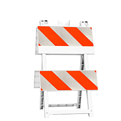 Plasticade 110-Wt8B8Dg Econocade Type Ii Barricade, White, Diamond Grade Sheeting And Legend
