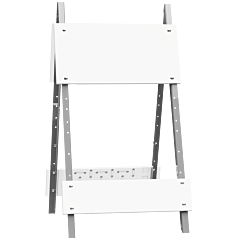 Plasticade 105G-T12B6 Combocade Type I Barricade, White Boards, Gray Legs, No Sheeting
