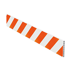 Plasticade 306-Hi-P-Lr-Drill-Kit Break-Away Type Ii Barricade Kits, White, High Intensity Prismatic Striped Sheeting, Left/Right