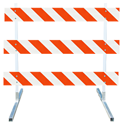 Plasticade 3306-Eg-Lr-Drill-Kit Power Post Type Iii Barricade, Gray With White Boards, Engineer Grade Striped Sheeting, Left/Right