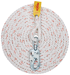 3M Dbi-Sala 1299991 30 Ft. (9M) Polyester/Polypropylene Blend 5/8" (16Mm) Diameter Rope Lifeline With Snap Hook At One End