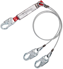 3M Dbi-Sala 1340451 6 Ft. (1.8M) Cable Double-Leg 100% Tie-Off With Snap Hooks At Each End
