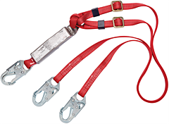 3M Dbi-Sala 1342250 6 Ft. (1.8M) Adjustable Web Double-Leg 100% Tie-Off With Snap Hooks At Each End