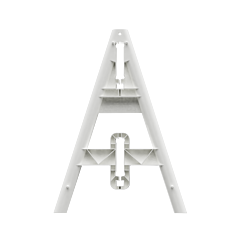 Plasticade 2003W Omni A-Frame Barricade Legs, White, No Sheeting, White