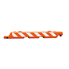 Plasticade Ab96-O-Hiplr Lopro Airport Barricade, Orange, High Intensity Prismatic Striped Sheeting