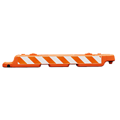 Plasticade Ab96-O-Dglr Lopro Airport Barricade, Orange, Diamond Grade Striped Sheeting